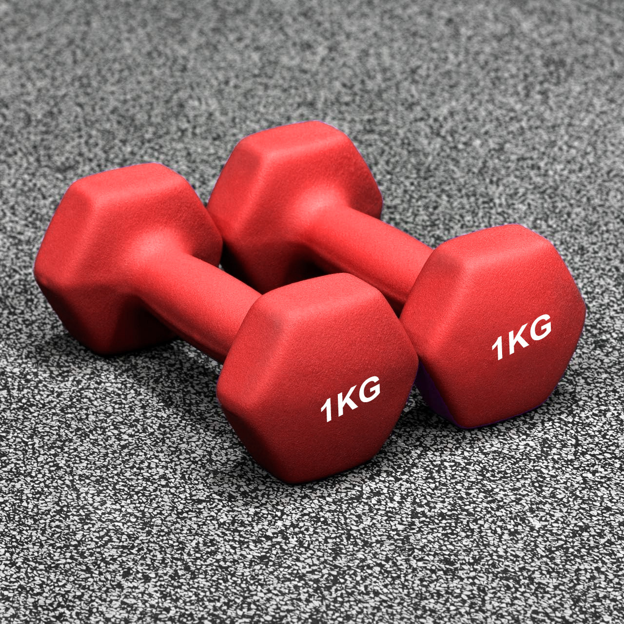 YALLA HomeGym Neoprene Dumbbells, Set of 6 Hand Weights for Men &amp; Women, Non-Slip Grip, Strength Training Free Weights for Home Gym