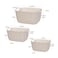 Home Storage Basket, Bathroom Weaving Plastic Storage Baskets Bins Organizer with Handles -LIGHT GREY (SMALL)1PC