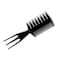 Generic-Three-sided Hair Comb Amber Color Insert Afro Hair Pick Comb Wide Tooth Oil Slick Hair Styling Tool
