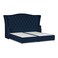 In House Taj Mahal Velvet Bed Frame - King - 200x200 cm - Dark Blue