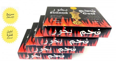 Bakhoor Charcoal-Torch Coal 30pcs - 4 Boxes Compo-120 pcs