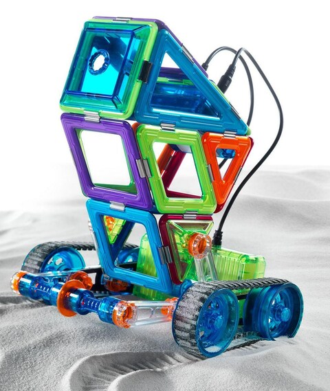 Geosmart - Mars Explorer  Remote Controlled Geomagnetic Vehicles With Stem Focused Magnetic Construction Set  For 5 Years And Up