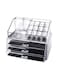 New Look 3-Drawer Cosmetic And Jewellery Storage Organizer Clear