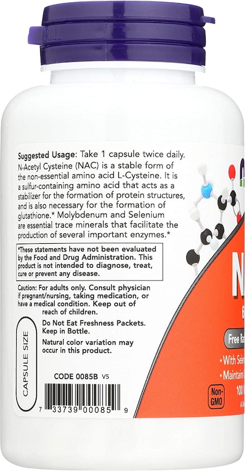 Now Foods Nac 600mg, 100 Capsules