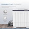 Krome 20Kg Twin Tub Semi-Automatic Washing Machine, Powerful Wash With Mechanical Wash Timer, Intuitive Control, Durable Aluminium Spin Motor, 480W Wash &amp; 200W Spin Input Power, White, KR-WSA200K