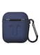 Generic Protective Case With Hook For  Apple Airpods Blue