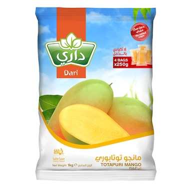 Dari Frozen Totapuri Mango Pulp 1kg