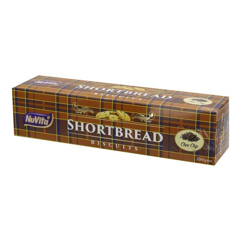 NuVita Shortbread Choco Chip Biscuits 200g