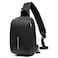 Arctic Hunter Crossbody Sling Bag Water Resistant Anti Theft Unisex Shoulder bag with Built in USB Port for Travel Business Shopping XB00081 Black