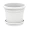 Cosmoplast Terra Round Flower Pot With Tray White 51cm