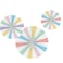 Creative Converting Pastel Celebrations Paper Fans 3-Pieces