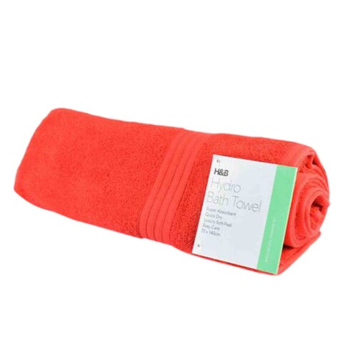 H&amp;B HYDRO BATH TOWEL BRIGHT RED
