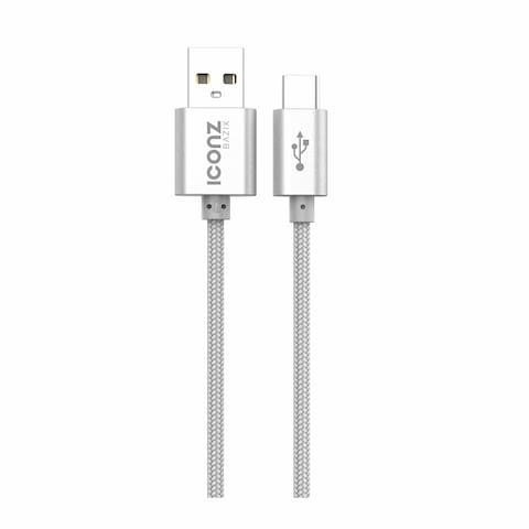 Iconz XBC05S Bazix Aluminum Type-C Cable - 2.1 Ampere - Silver
