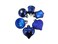 Christmas Mini Assortment Blue 4cm 12pcs-box