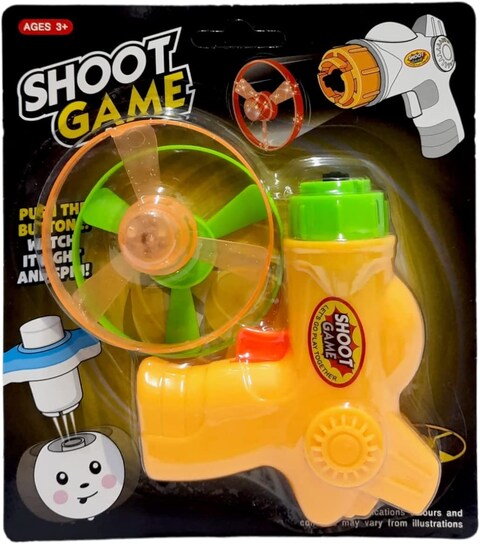 Party Time Flying Saucer Disc Launcher Toy Flying Discs Saucer Launcher Set Toys Disc Spinning
