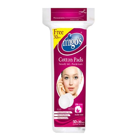 Migo&#39;s Make Up Cotton Pads - 50+30Pcs