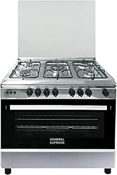 General Supreme 5 Burners Gas Cooker 90cm x 60cm Size (Installation Not Included)