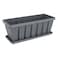 Cosmoplast Cedargrain Rectangular Planter With Tray Grey 36inch