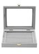 East Lady Ring Earrings Jewelry Case Display Grey/Clear