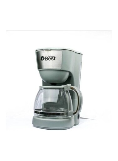 ماكينة تحضير القهوة تكنو بيست، 1.25 لتر، 600.0 واط، BCM-002، فضي