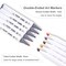Decdeal - 60 Colors Markers Dual Tip Marker Pen Sketching Writing Painting Underlining Marker Artist Drawing Double-Ended Art Markers with Storage Case