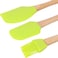 Royalford 3 Pcs Silicon Tools With Wooden Handle, Rf10274, Basting Brush With Spatula For Cooking, Baking &amp; Bbq, Easy To Clean Food Brush, Heat Resistant Grill Brush