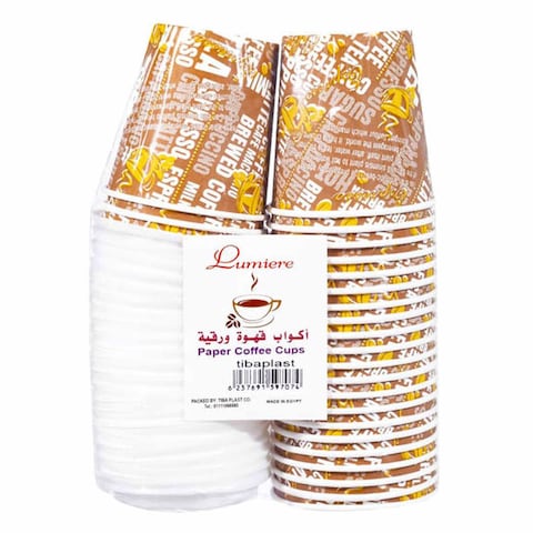 طيبة أكواب ورقية بغطاء - 4 أوز - 25 كوب