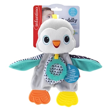 Infantino Cuddly Penguin Baby Teether 0+ Months