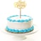 Party Time 1-Piece Gold Cursive Happy Birthday Cake Topper for Birthday Decoration, Happy Birthday Cake Decorations - Party Supplies