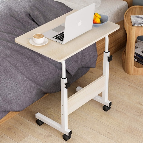 Mumoo Bear Adjustable Laptop Table Computer Table Desk For Bedroom Living Room Office Over Sofa Table 60X40Cm, Beige