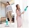 Deerma 2 In 1 Electric Vacuum Cleaner Home Type Small Putt Handheld Strong Mites Removal Machine Carpet High Power Dx118C, White And Skyblue