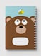 Lowha Spiral Notebook With 60 Sheets And Hard Paper Covers With Cartoon Bear &amp; Bee Design, For Jotting Notes And Reminders, For Work, University, School