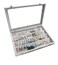 Aiwanto Clear Lid Earrings Organizer Holder Velvet Jewelry Tray Display Showcase Storage 32 Pairs Earring Box Case Lockable Earrings Box