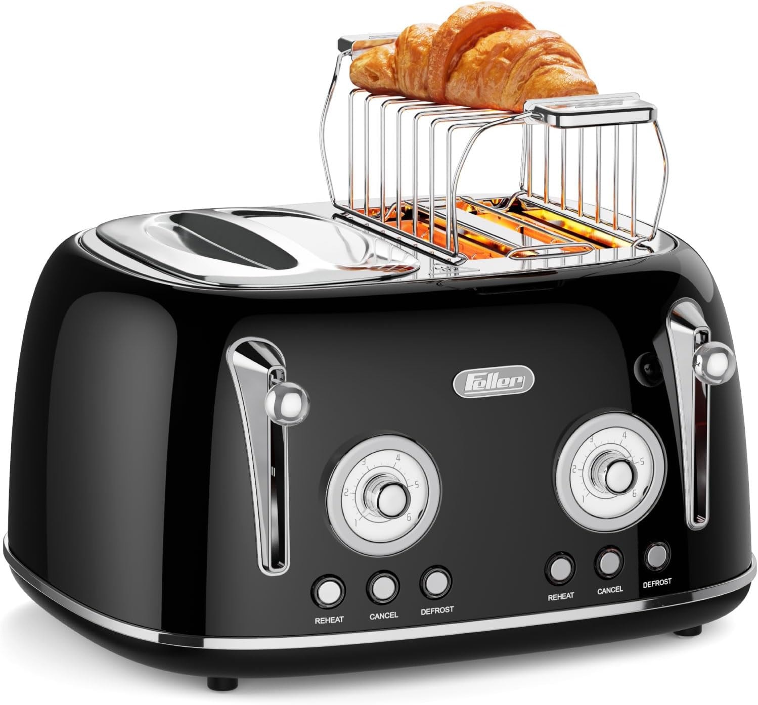 Buy Feller Germany TO490 RBK Retro Style 1630 W Steel Body 4-Slice ...