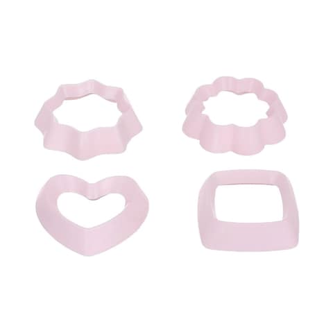 Gondol Multi Shapes Biscuit Mould - 4 Count - Pink