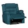In House Velvet Rocking &amp; Rotating Recliner Chair - Dark Turquoise - NZ30