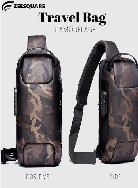 Shoulder Bag USB Charging Sport Anti-theft Backpack Travel Waterproof Bag