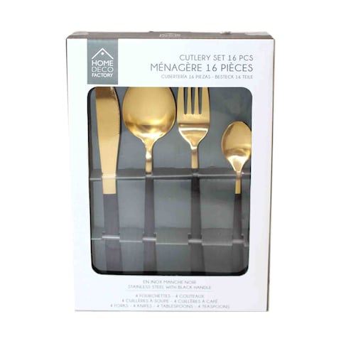 Cmp Gold Cutlery Set 16Pcs