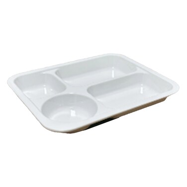 Rectangular White Melamine Plate 4 Layers 24X30CM