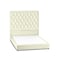 In House Madrid Velvet Bed Frame - Queen - 200x160 cm - Ivory
