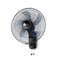 AFRA Wall Mount Fan, 16 Inch, 60w, 5.5m3/Min Flow Rate, 90&deg; Oscillation, RPM 1250 With 3 Speed Setting, Black, AF-1612WFBK, 2 Year Warranty