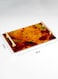 Lowha Decorative Acrylic Serving Tray With Gold Metal Handles And Fire Pattern Design 20x30 cm