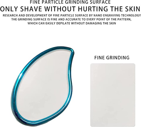 Showay Hairo Crystal Hair Eraser Stone for Women and Men, Magic Crystal Hair Remover, Painless Exfoliating Crystal Hair Removal for Body Legs Arms Back Blue, 1 Count (Pack of 1)
