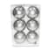 Christmas Magic Pearl Finish Christmas Balls 6-Pieces- 10 cm Diameter- Silver