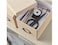 Storage box with lid, beige18x25x15 cm