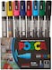 8-Piece POSCA Medium Tip Paint Marker Multicolour