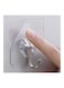 Generic Adhesive Waterproof Steel Wall Hook White/Silver 6X6Centimeter