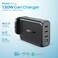 Remson 130W 4-Ports GaN Charger USB-C Power Adapter Wall Charger Fast Charging PD 3.0 USB-A Port Compatible with iPhone 13/13 Mini/13 Pro/13 Pro Max/SE/11/XR/XS, Samsung,MacBook Pro/Air, iPad, Laptops