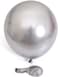 Party Time 25-Pieces 12" Silver Metallic Chrome Balloons, Shiny Latex Balloons For Baby Shower, Bridal Shower, Valentine's Day, Wedding &amp; Birthday Party Decoration - Party Supplies