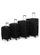 Senator Hardside 4 Piece Set of 4 Wheel Spinner Luggage Trolley in Black Color A1012-4_BLK